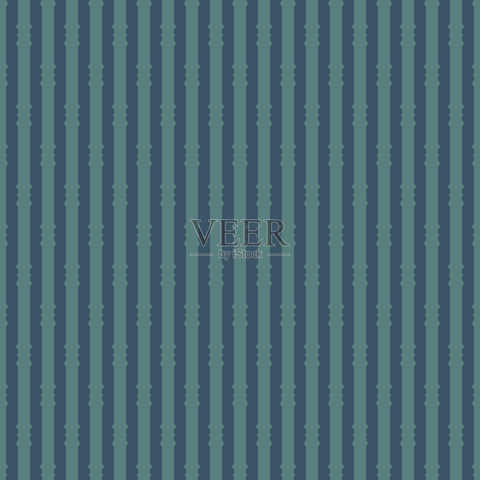 垂直条纹的矢量几何无缝图案。水鸭绿色背景插画图片素材