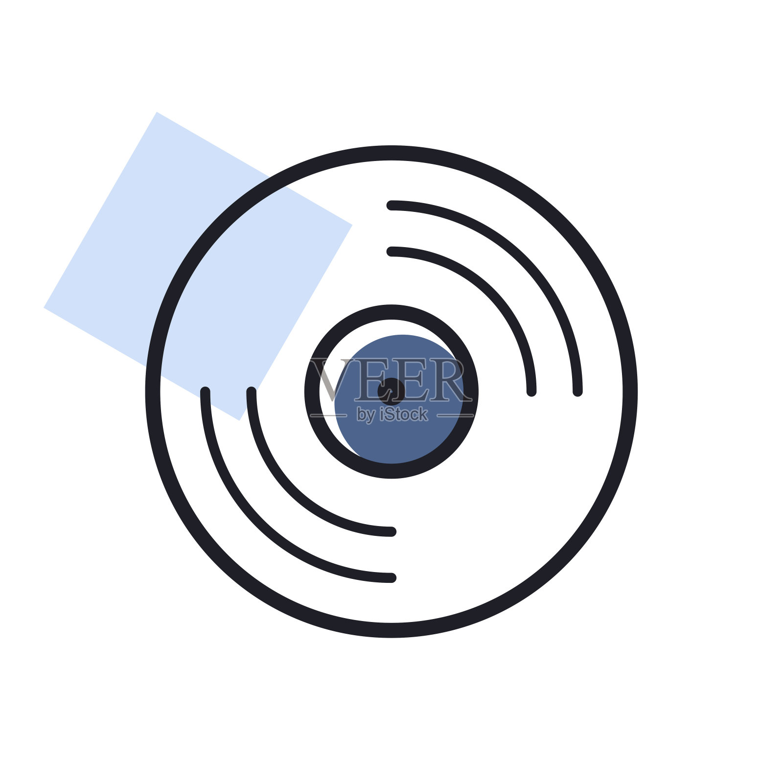 黑胶唱片，lp唱片矢量图标设计元素图片