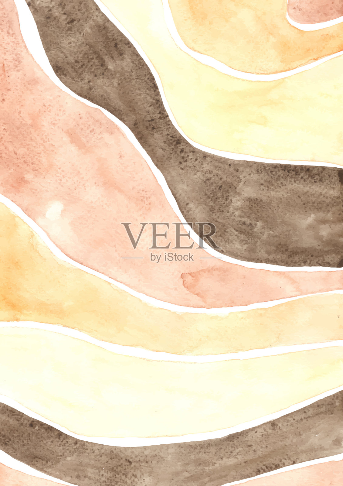 抽象的棕色水彩背景插画图片素材