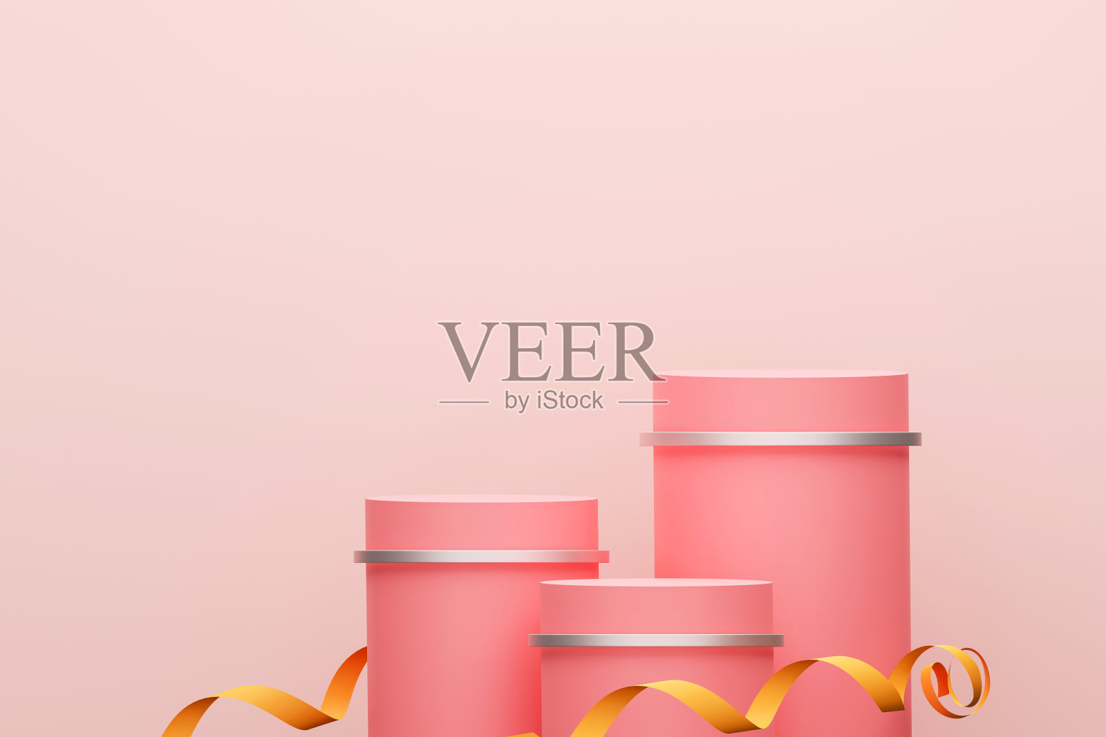 粉红色的领奖台和甜美的红色平台。展示化妆品和饮料产品的舞台。舞台夏天在台座现代3d工作室红色平台照片摄影图片