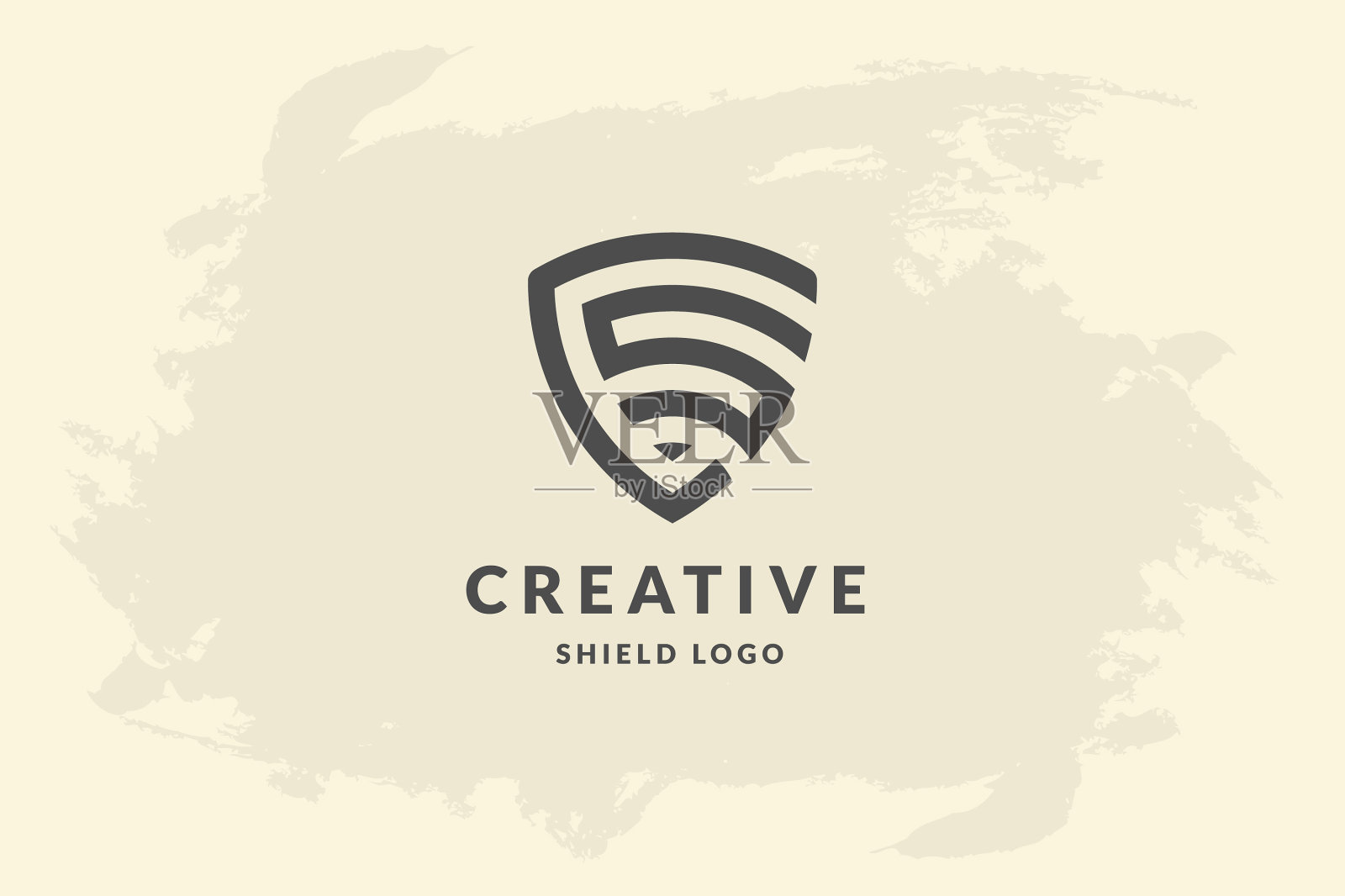 首字母cs的盾牌笔迹的形状插画图片素材