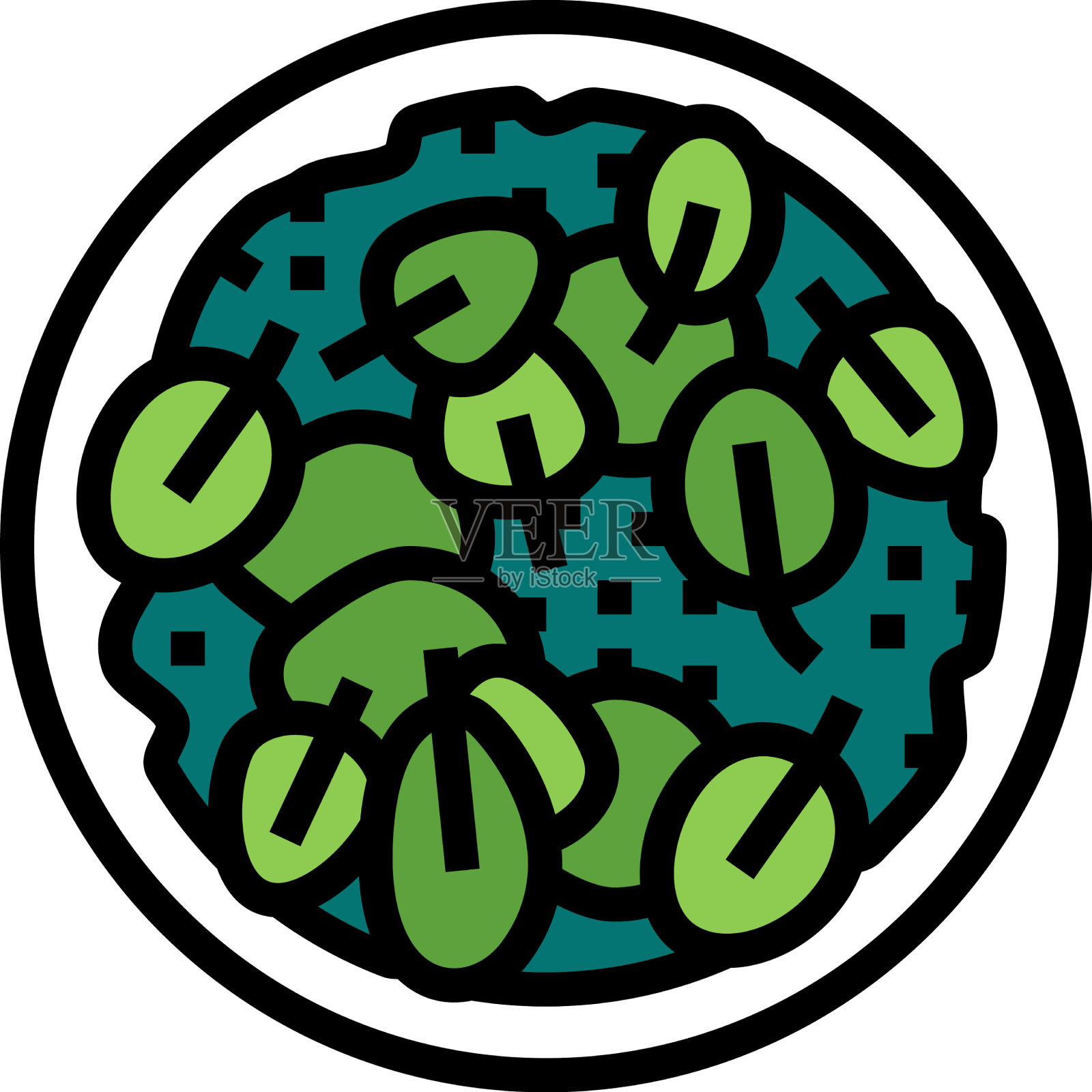 沙拉用菠菜色图标设计元素图片