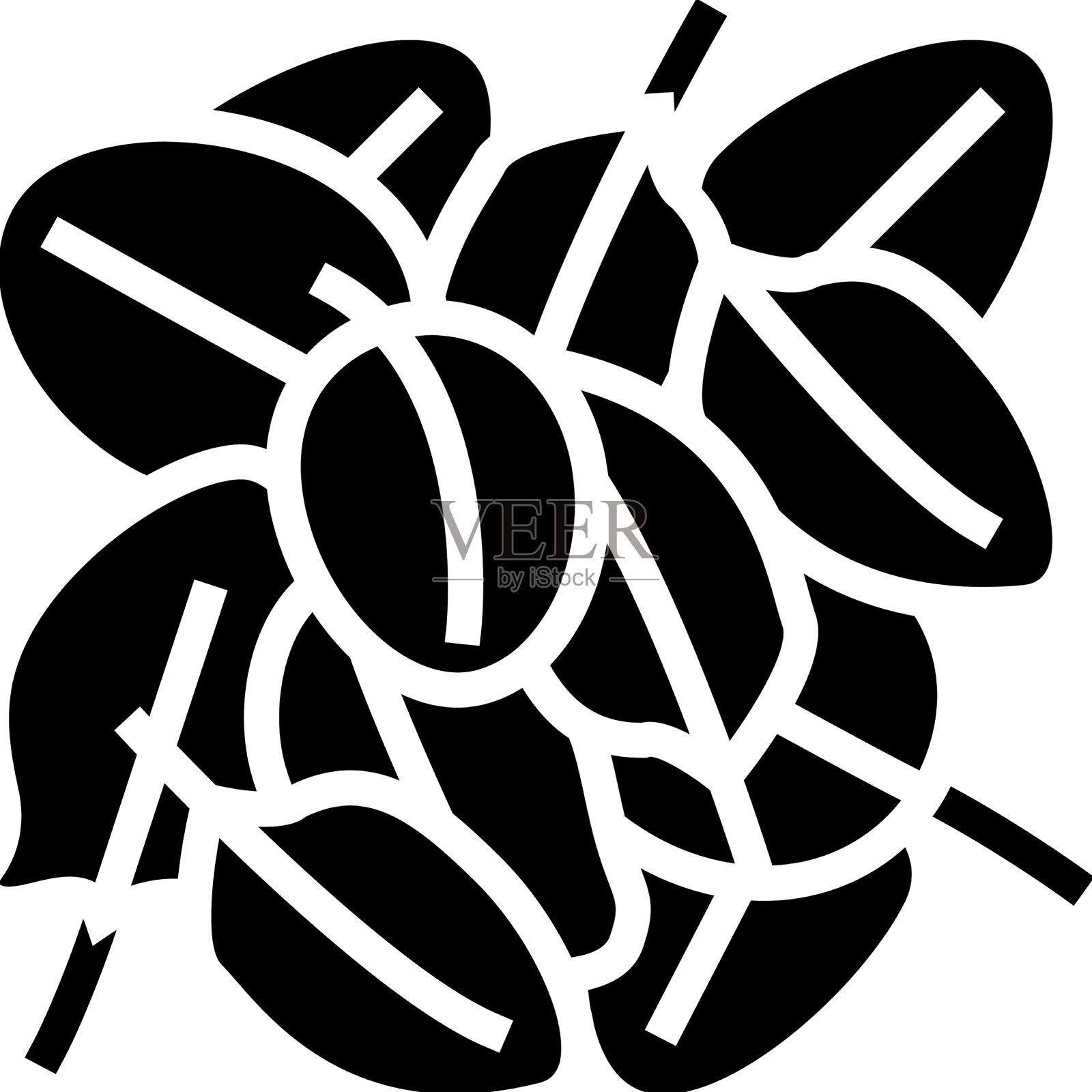 堆菠菜字形图标插画图片素材