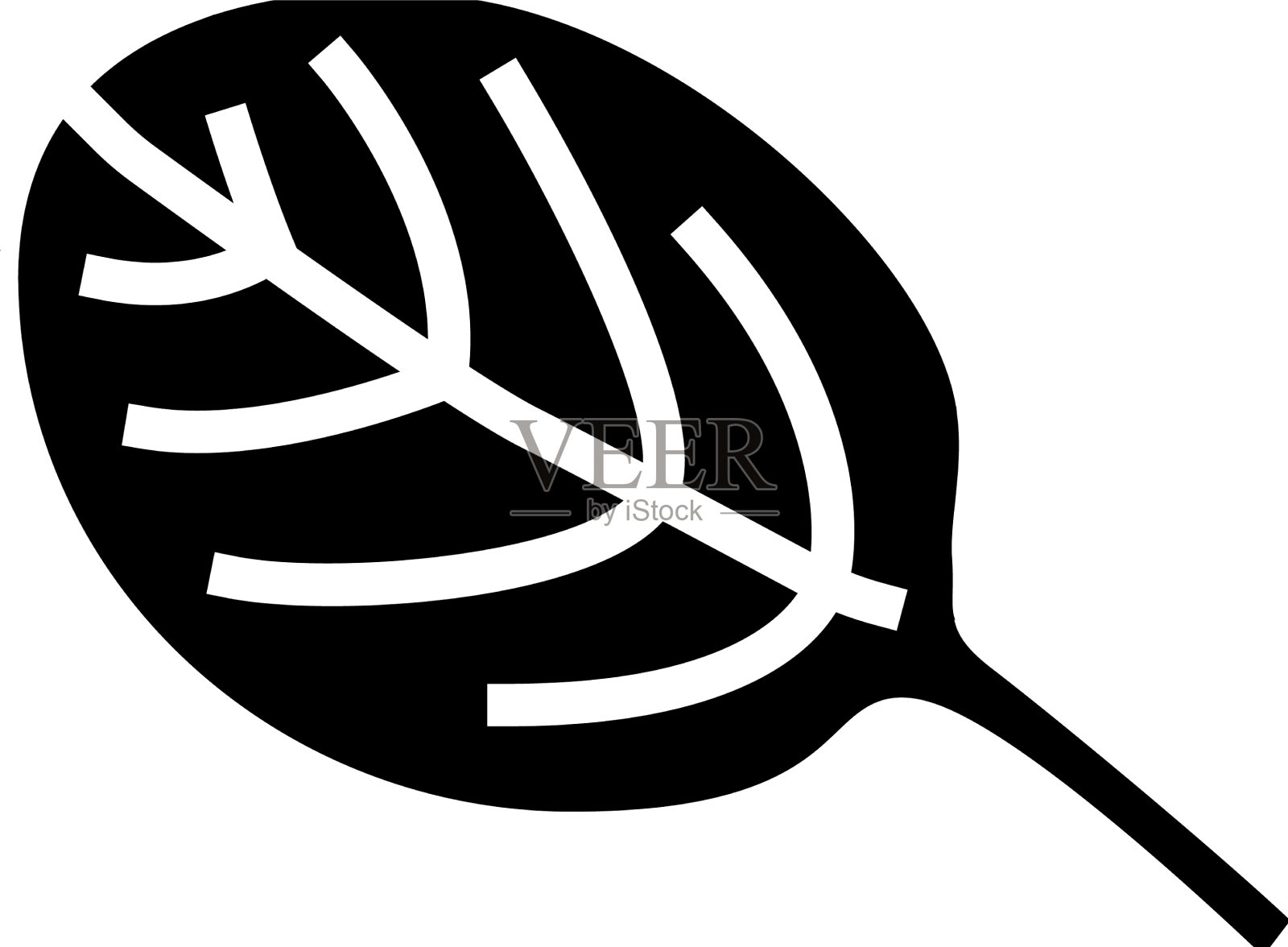 叶菠菜字形图标设计元素图片