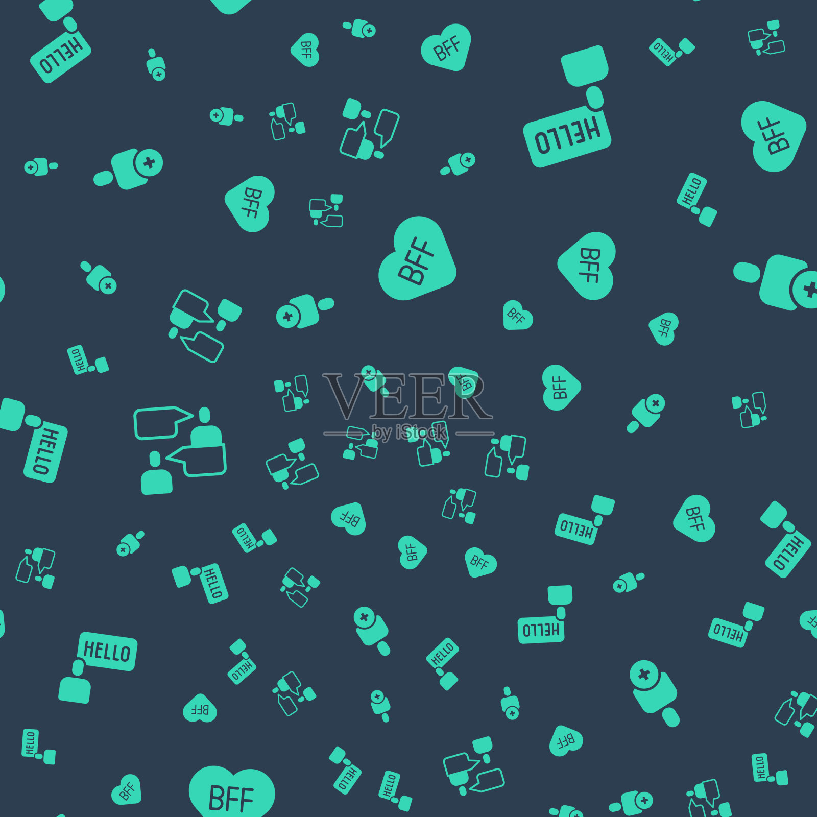 设好闺蜜或闺蜜永远相识二人图标素材