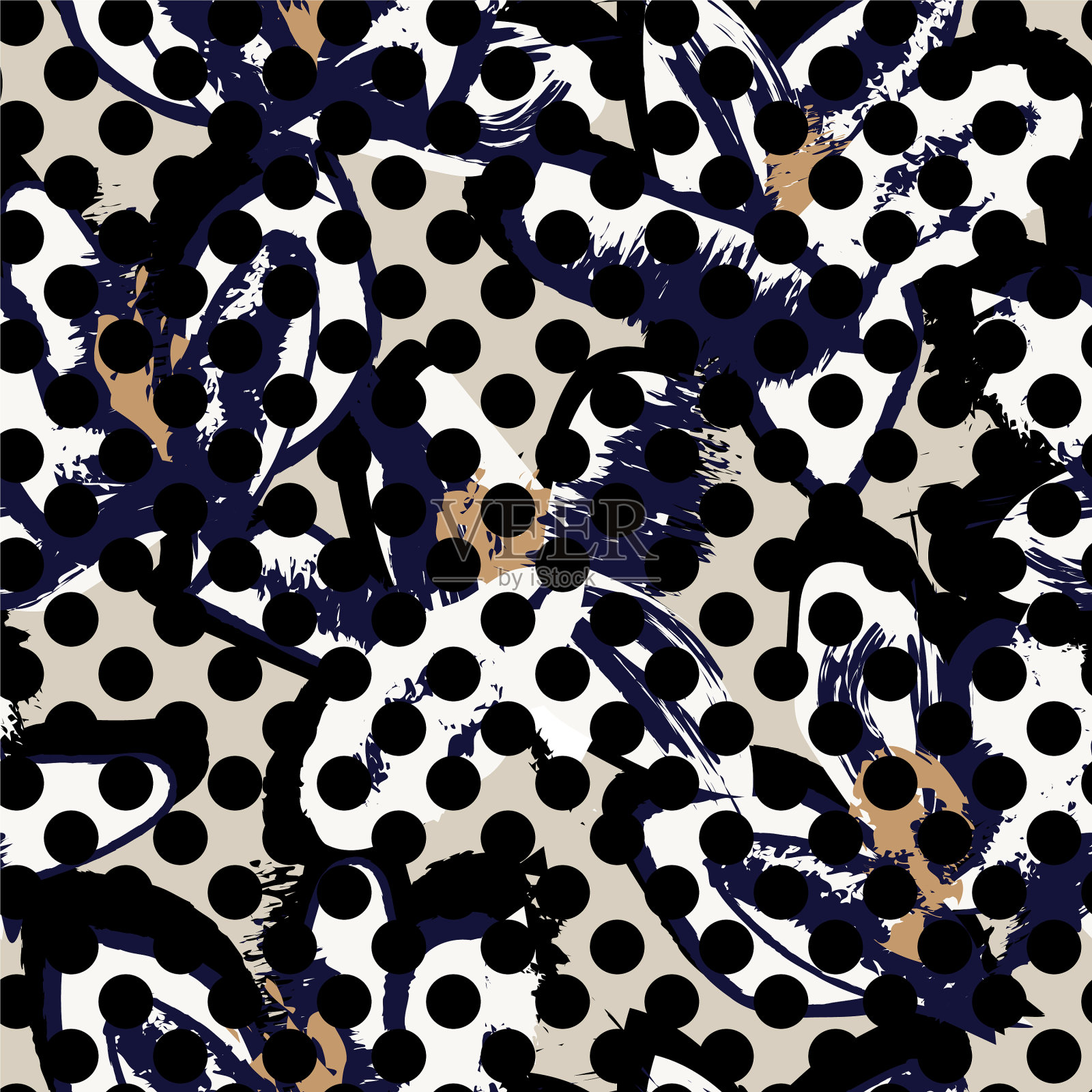 花点无缝图案设计插画图片素材