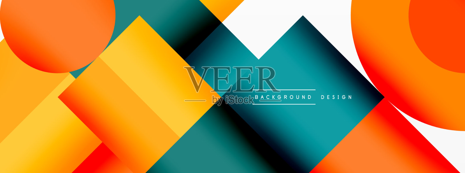 美丽的抽象背景圆圈三角形插画图片素材