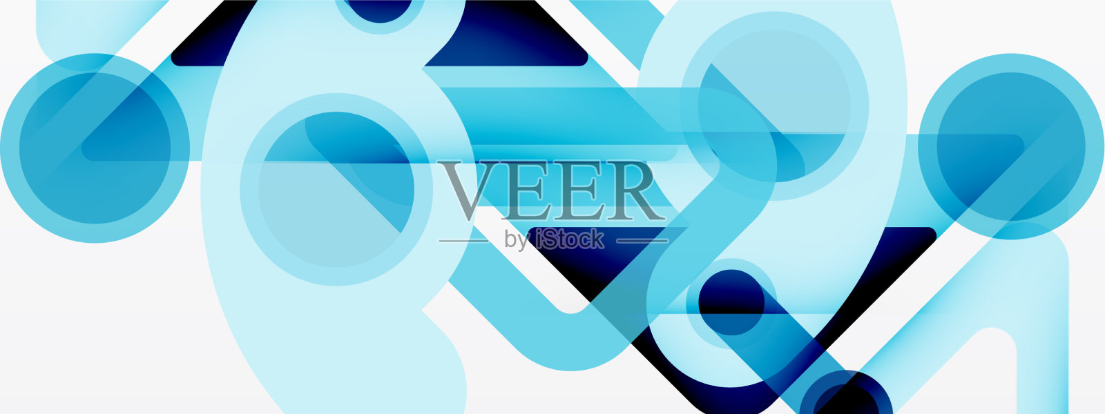 几何基元线圆抽象插画图片素材