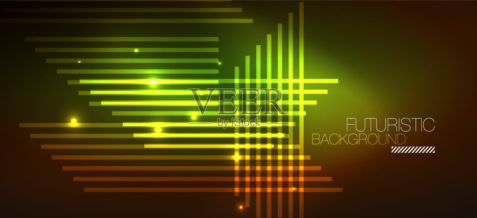 背景霓虹灯发光线条和几何形状插画图片素材