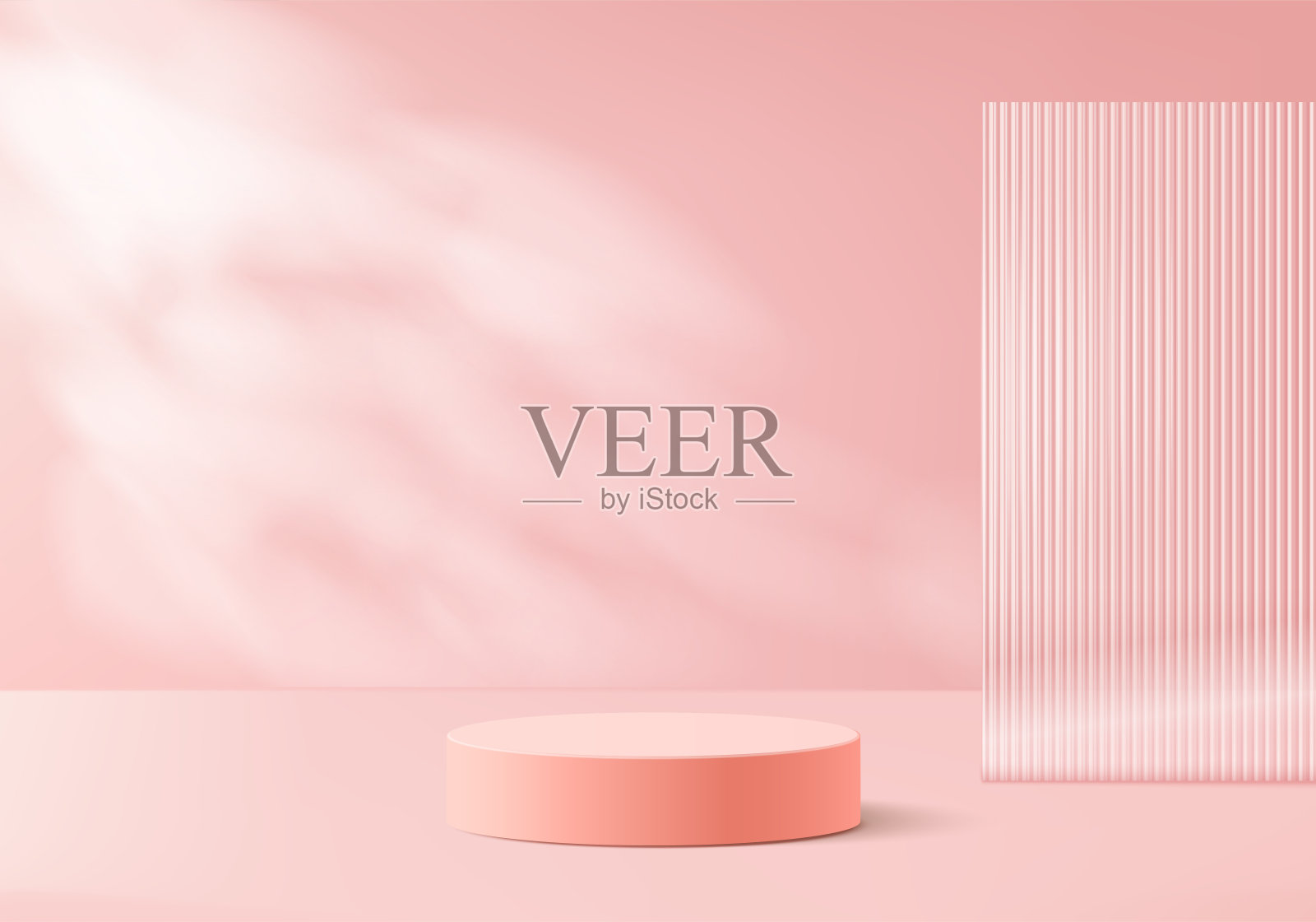 3d背景平台与粉红色玻璃现代。背景矢量三维渲染水晶平台。展台展示化妆品。舞台展示在基座现代玻璃工作室平台上插画图片素材