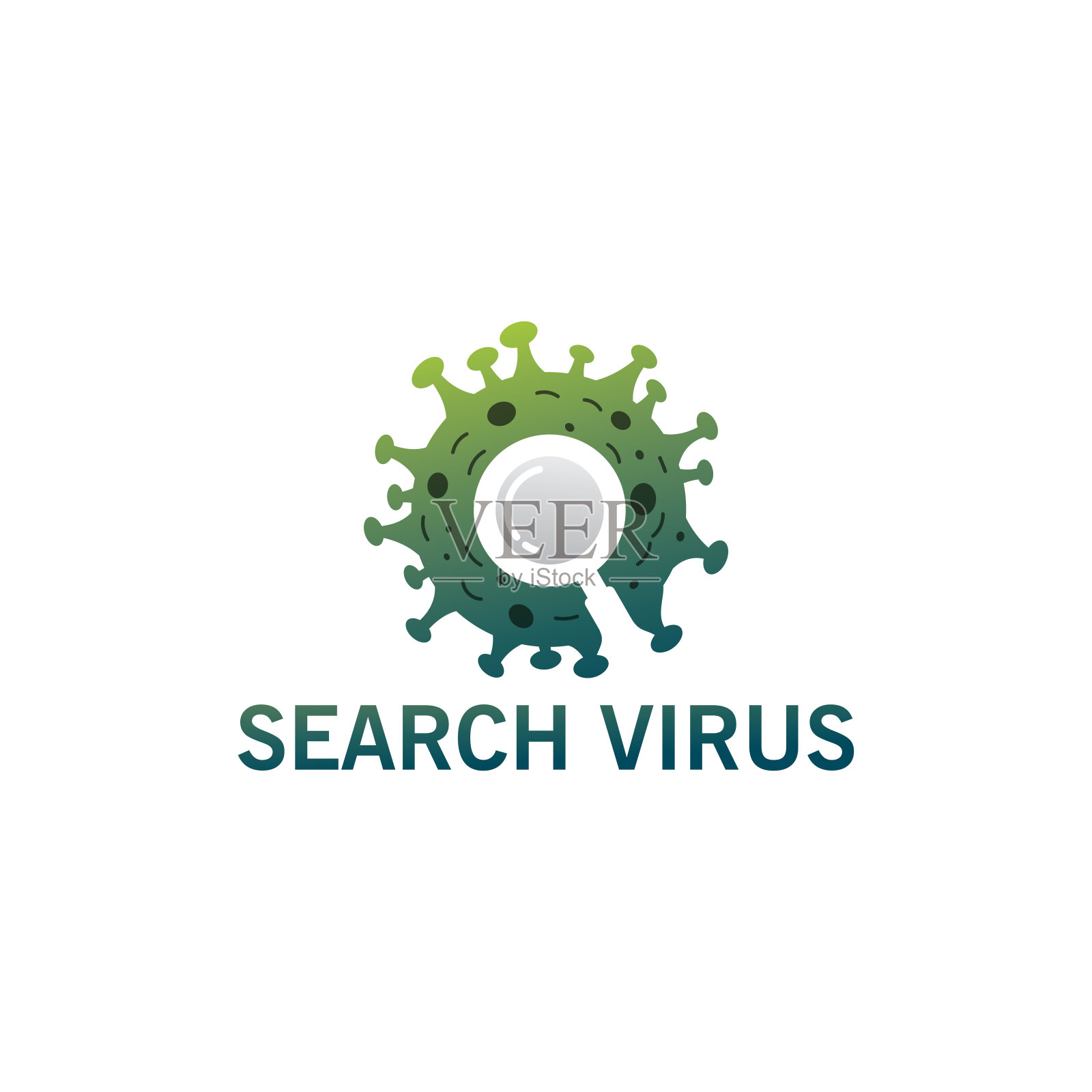 搜索病毒Logo模板设计插画图片素材