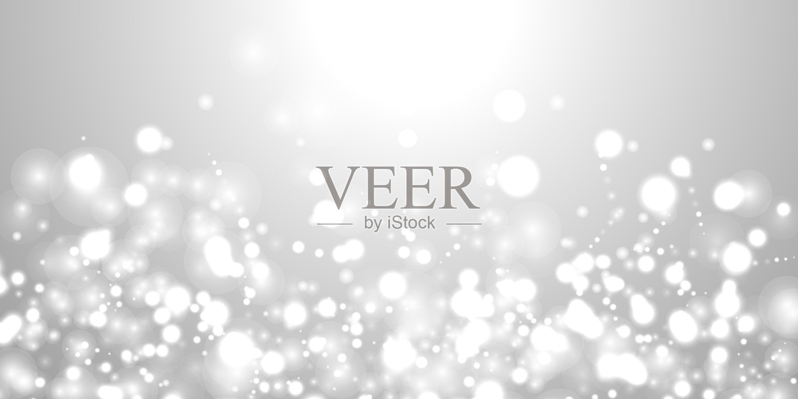 散景银灰色背景雪花雪花闪闪发光插画图片素材