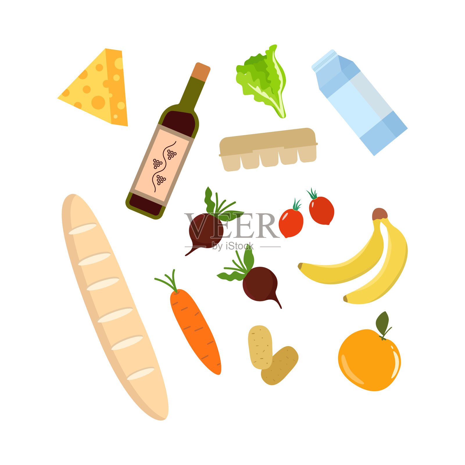 简洁明亮的产品集合图标素材