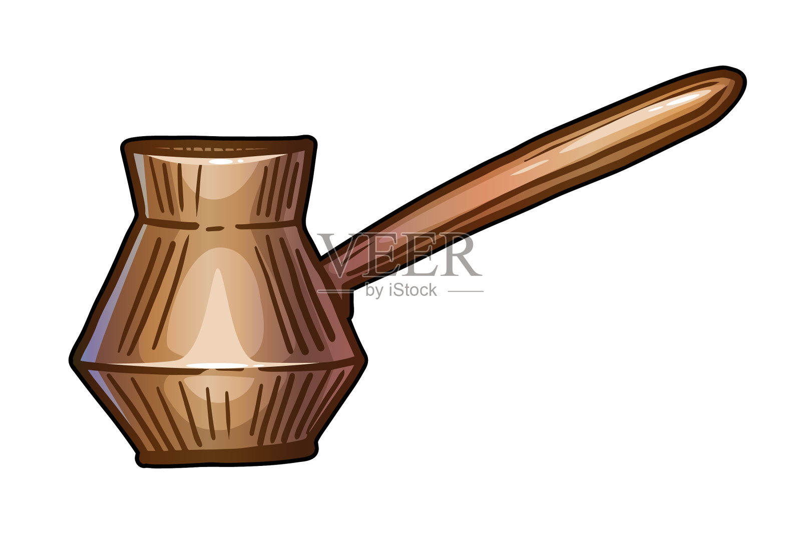 土耳其咖啡孤立在白色插画图片素材