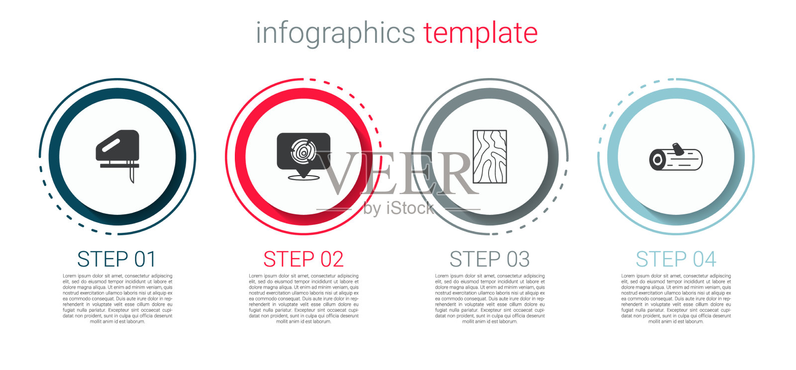 集电动拼图、原木梁和插画图片素材