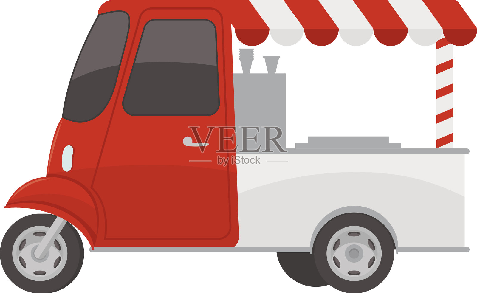 红色食物的卡车设计元素图片