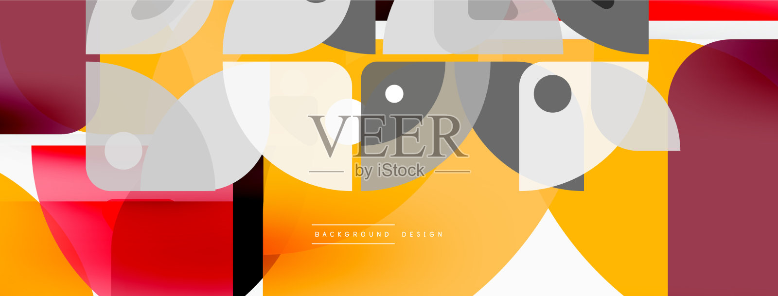 彩色最小几何抽象背景插画图片素材