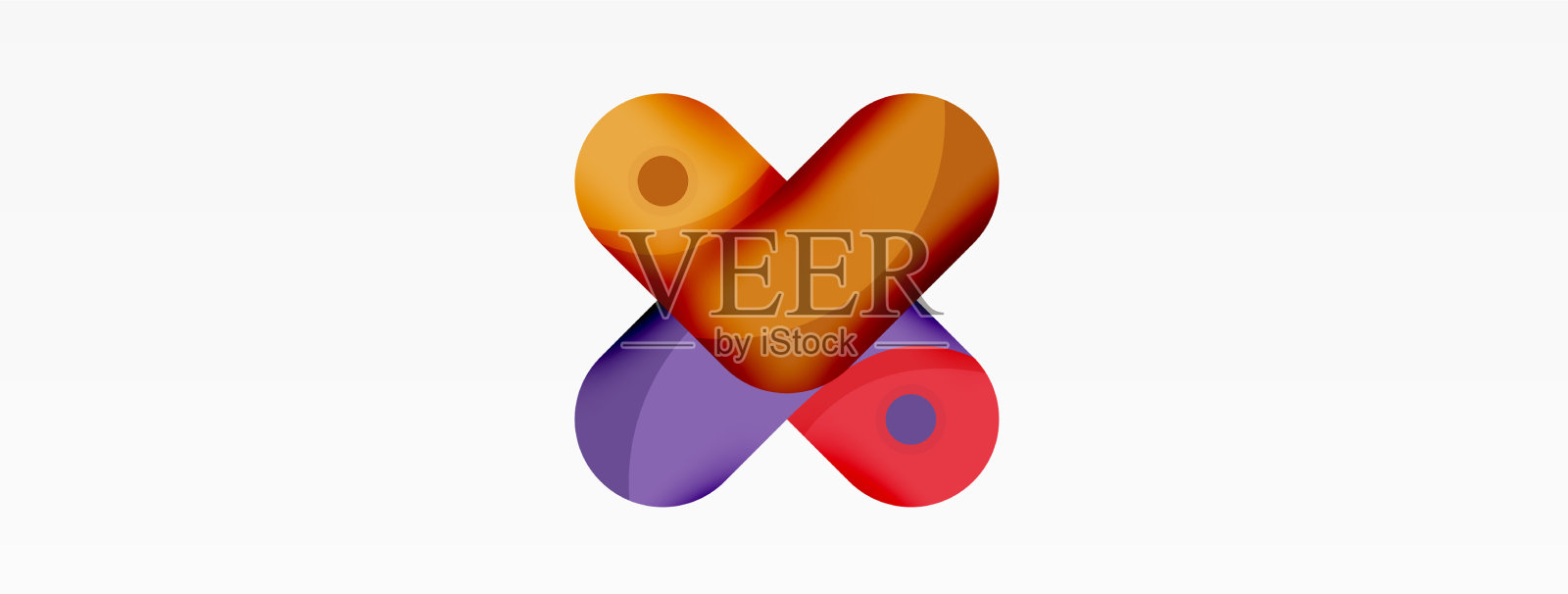 创意几何壁纸圆形箭头形状设计模板素材