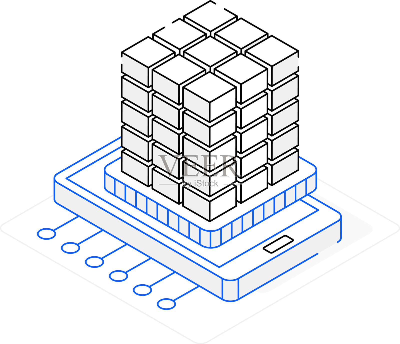 人工智能建筑插画图片素材