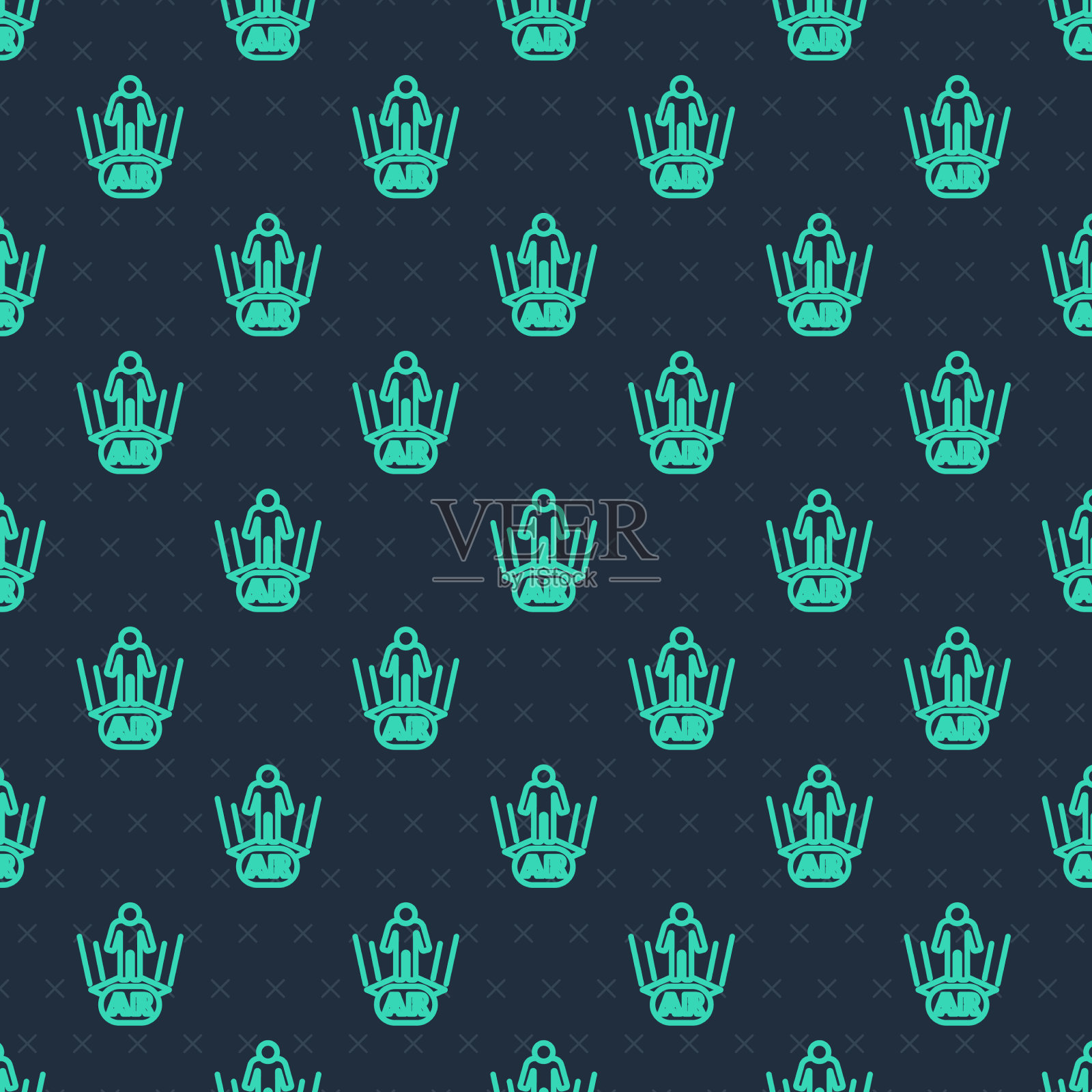 绿线增强现实ar图标孤立插画图片素材