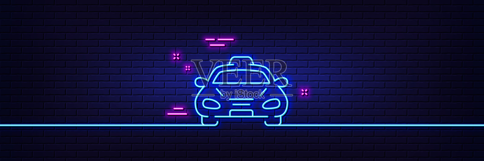 出租车出租车运输线路图标车车辆标志插画图片素材