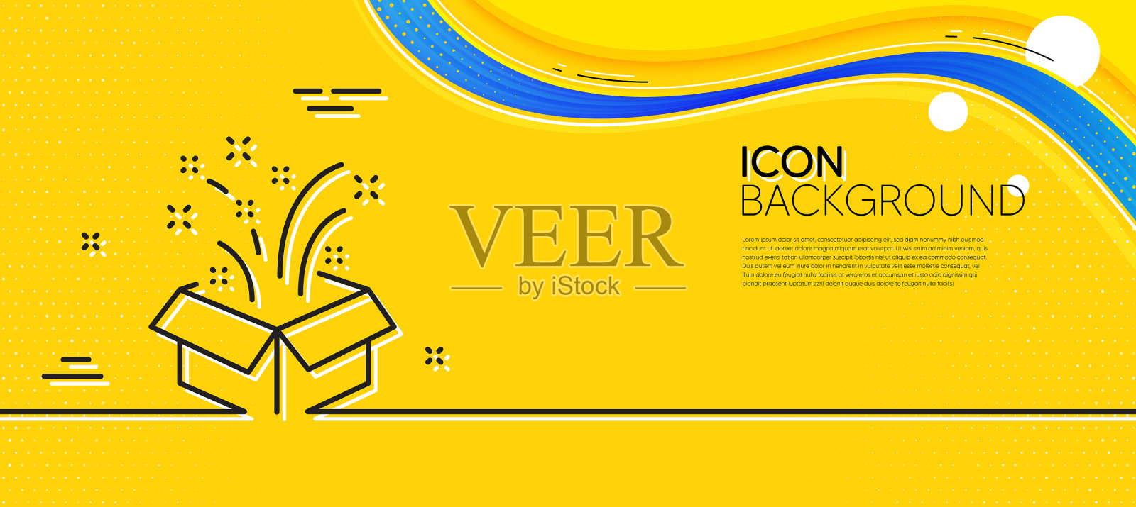 礼盒打开，图标圣诞或新年插画图片素材