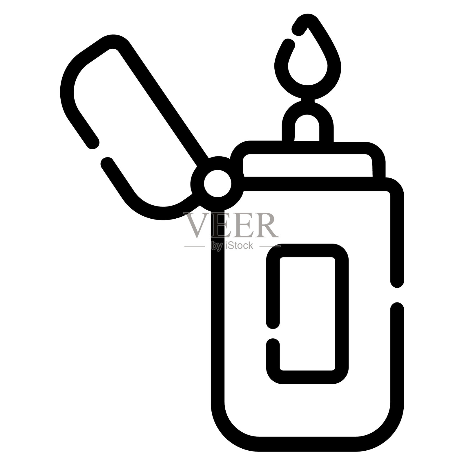 更轻的矢量图标细线风格的Web和移动。插画图片素材