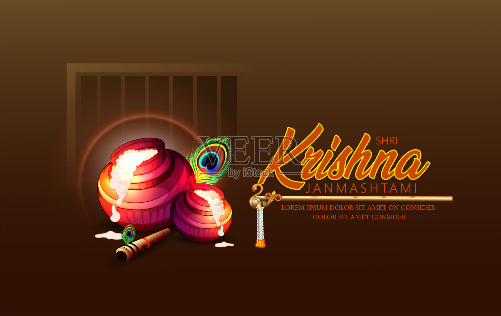 詹马斯塔米，奎师那的生日，奎师那詹马斯塔米设计模板素材