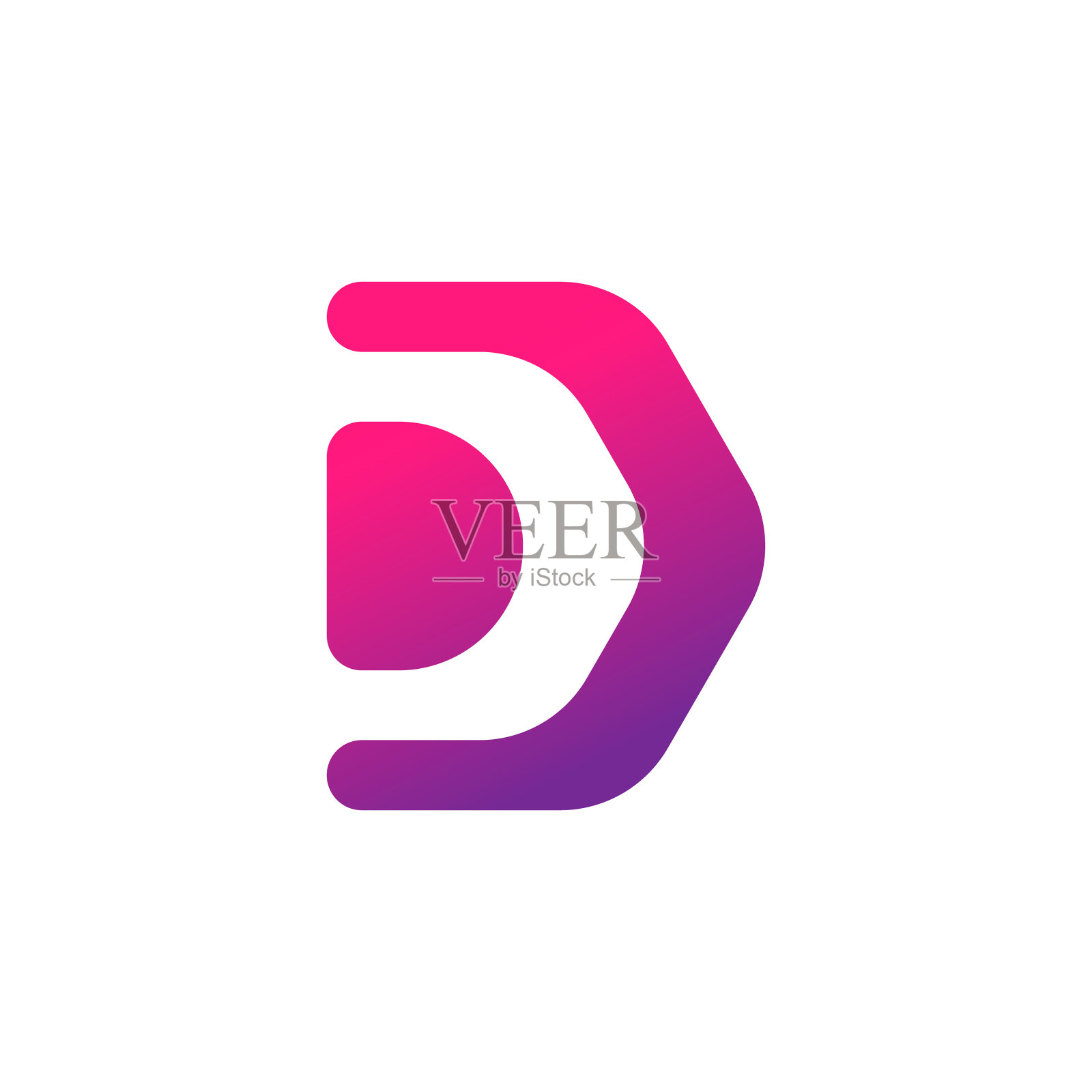 字母D现代标志设计插画图片素材