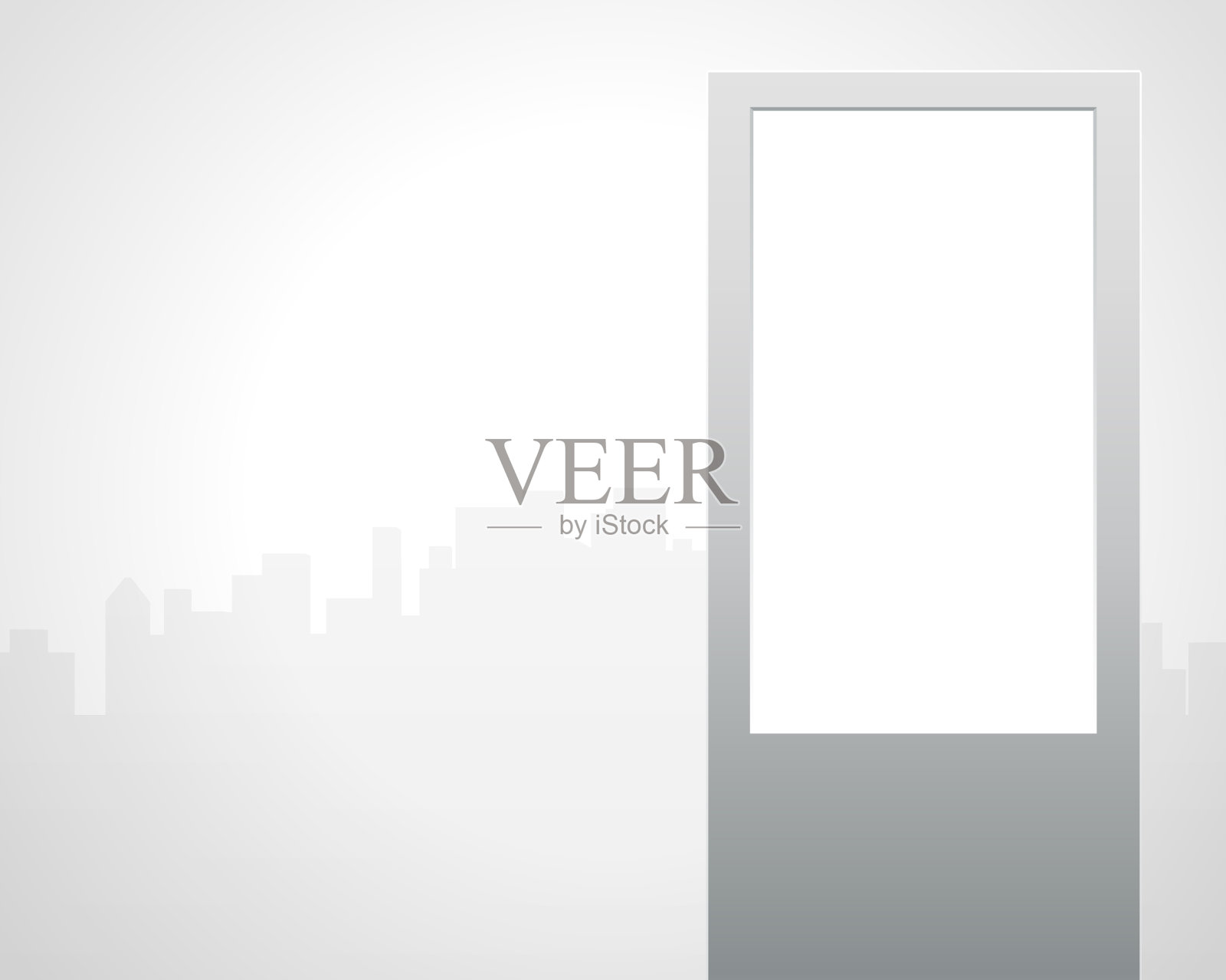 逼真的招牌街道横幅空白显示插画图片素材