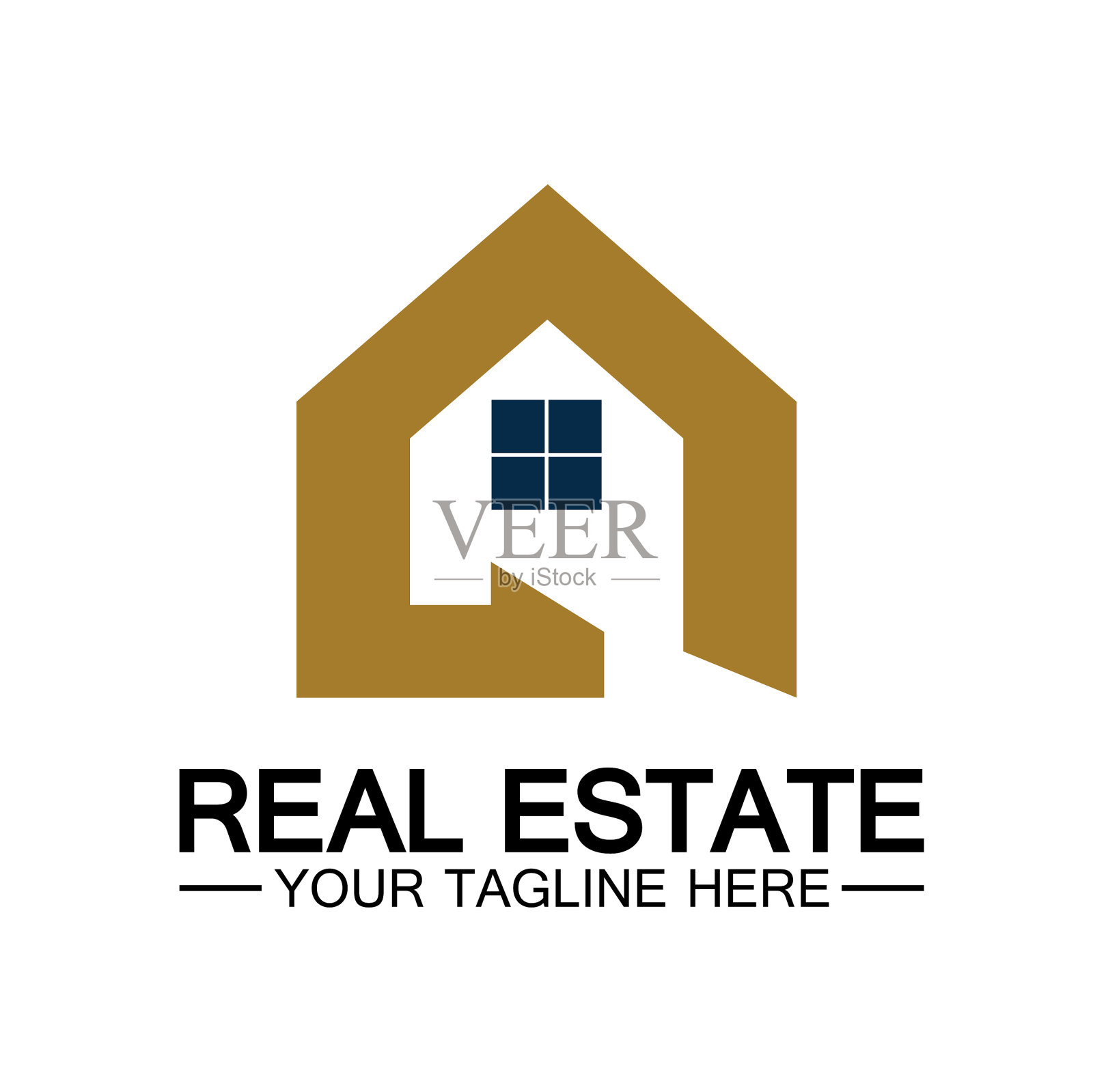 楼盘标识模板建筑物业插画图片素材