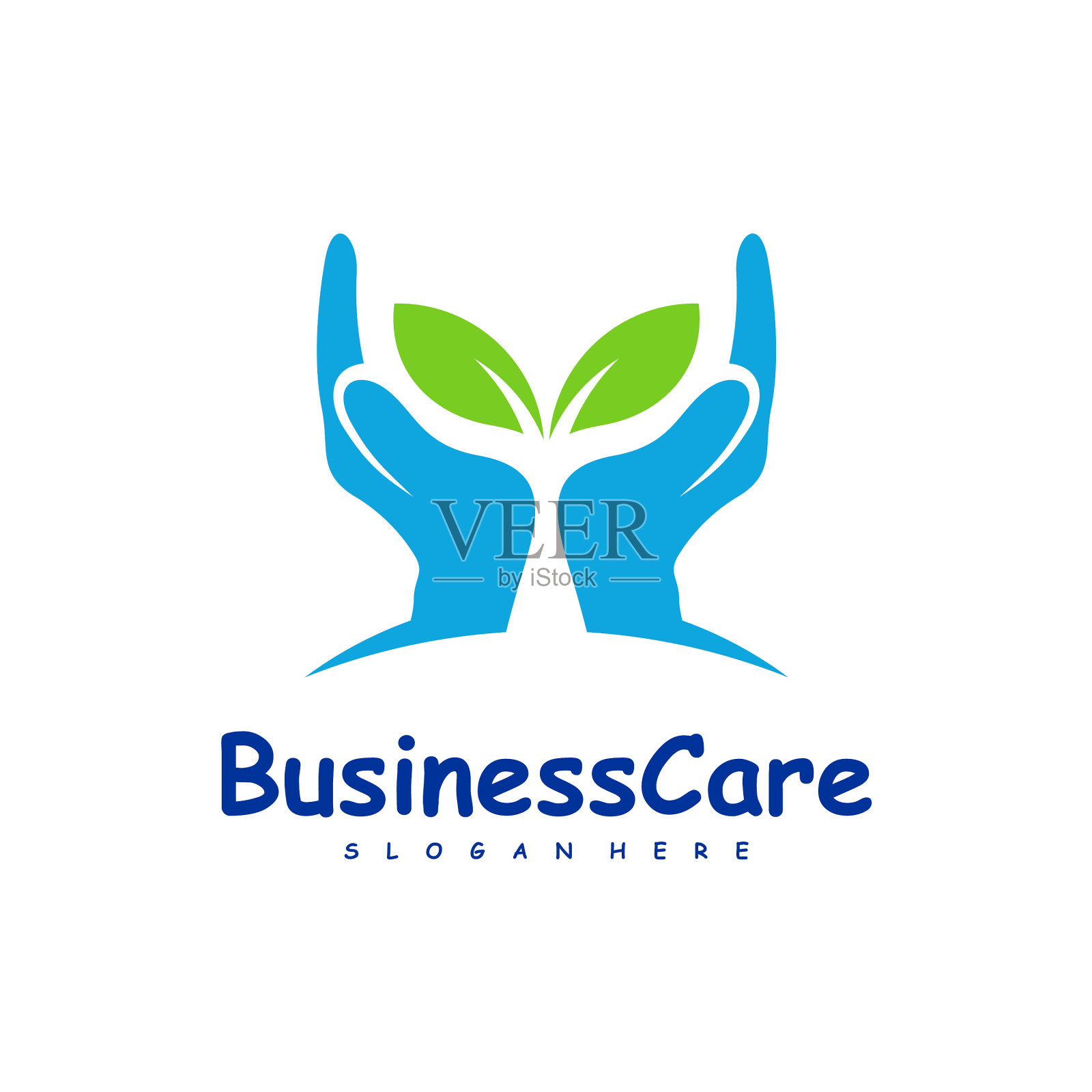 叶子护理标志设计图标符号模板插画图片素材