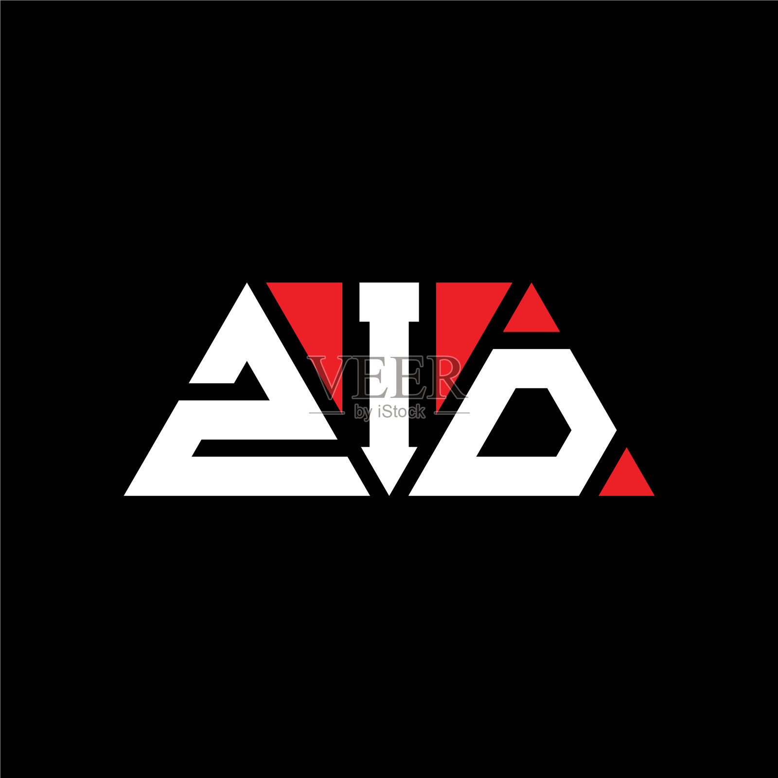 齐德三角形字母标志设计用三角形插画图片素材