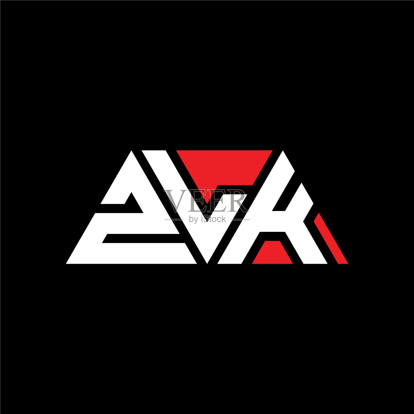 ZLK三角形字母标志设计用三角形插画图片素材