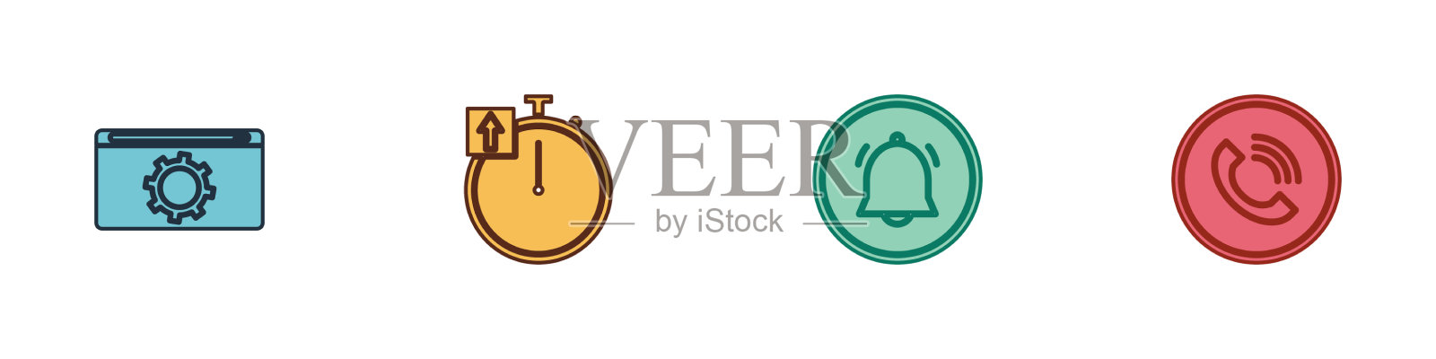 设置秒表聊天通知按钮图标素材