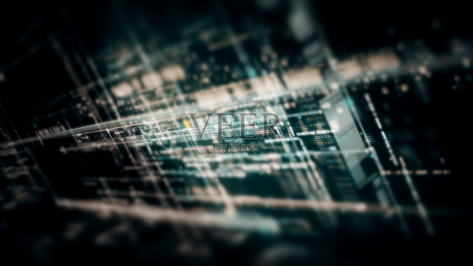 未来数据矩阵模拟HUD背景插画图片素材