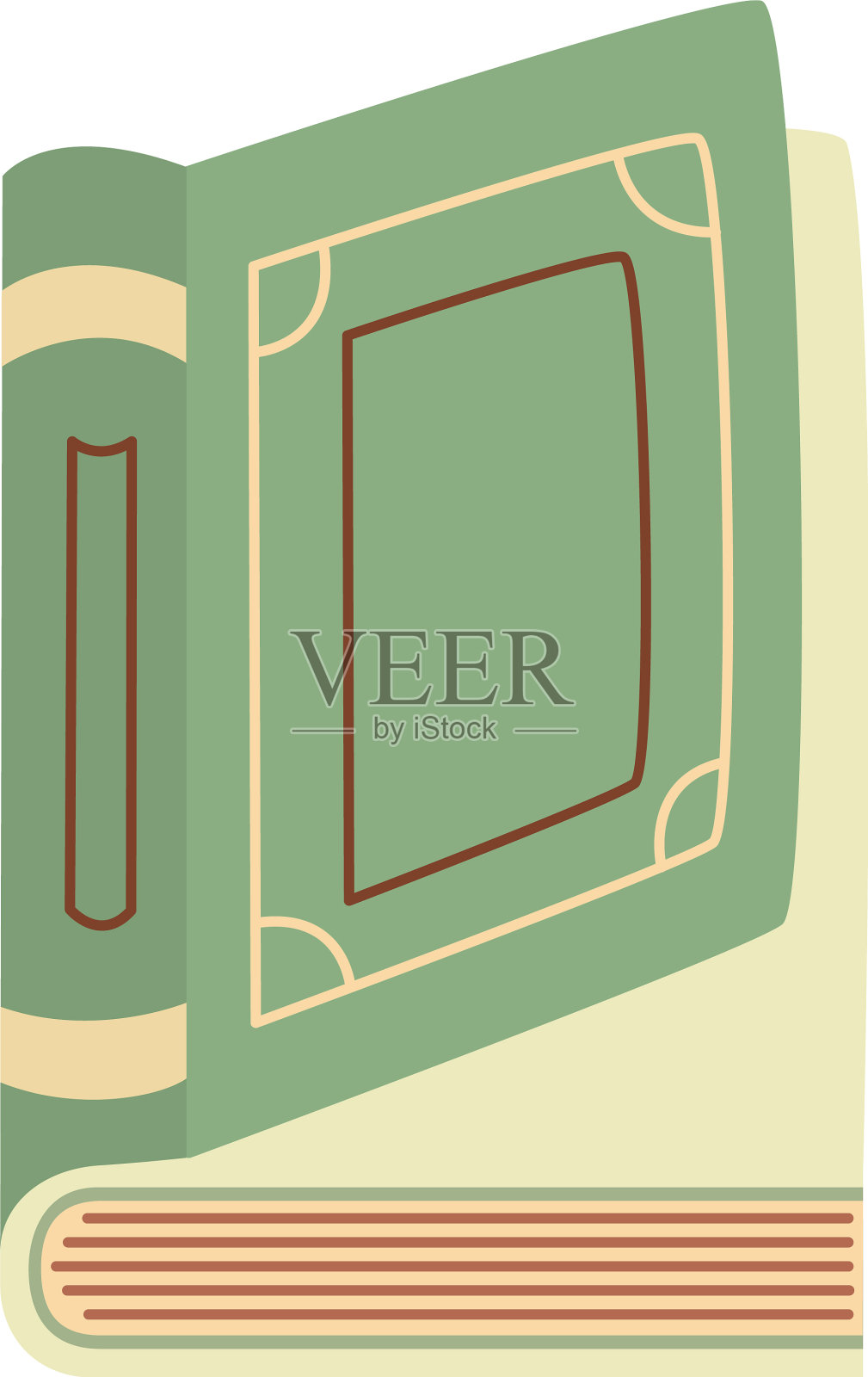 绿皮书关闭设计元素图片