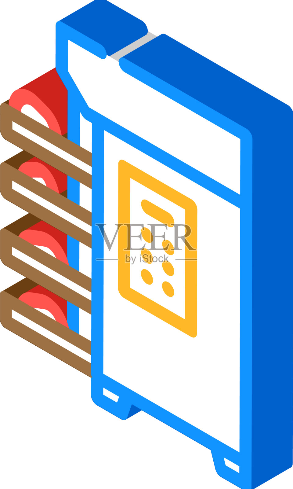 烹饪和烘焙室等距图标图标素材