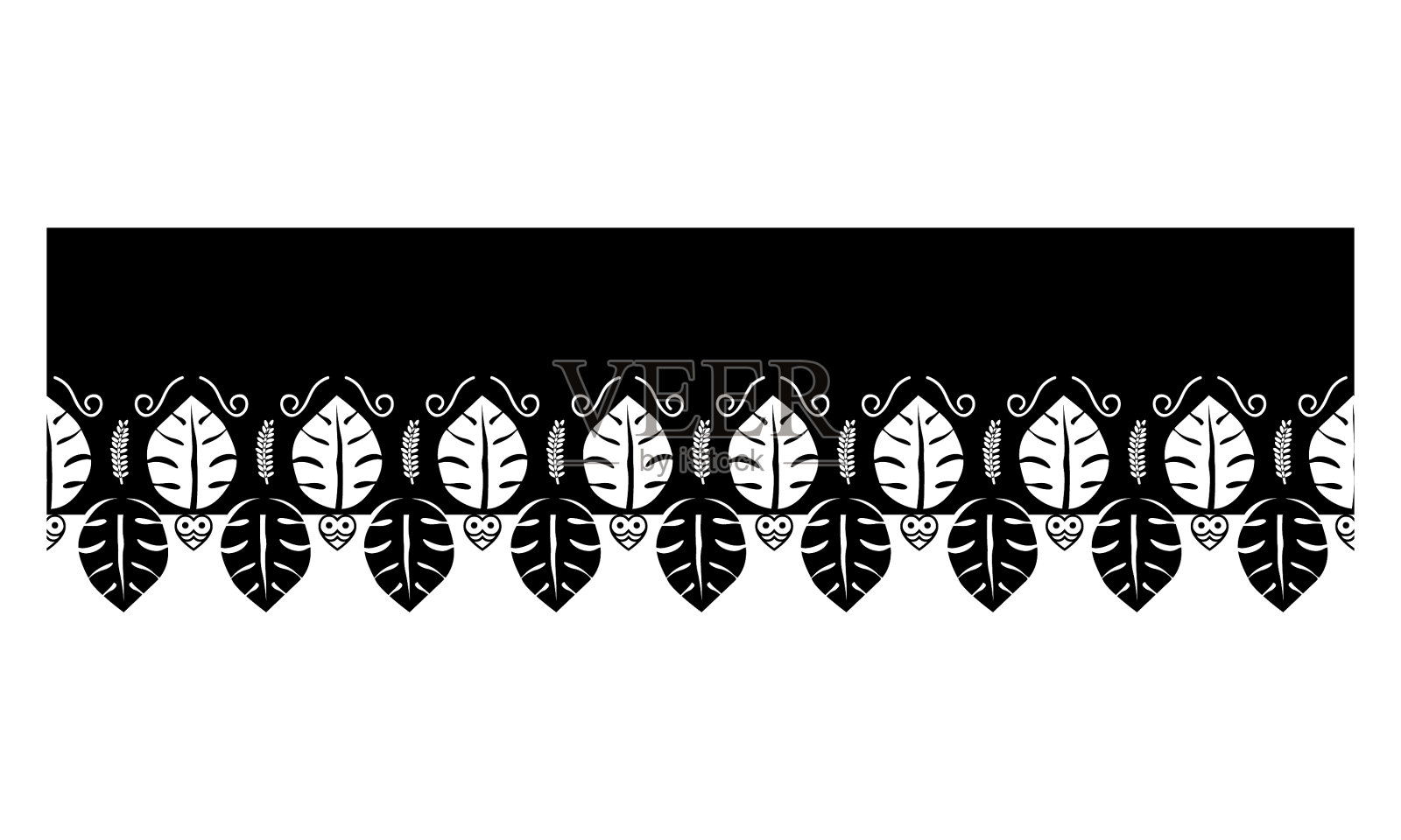 花边花卉艺术图案设计模板插画图片素材