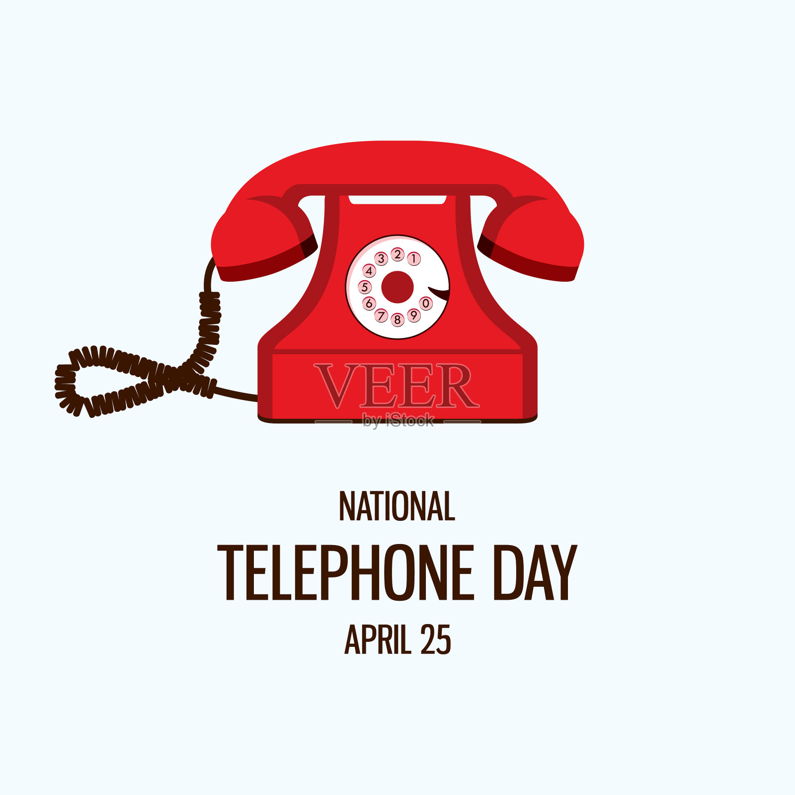 全国电话日图标插画图片素材