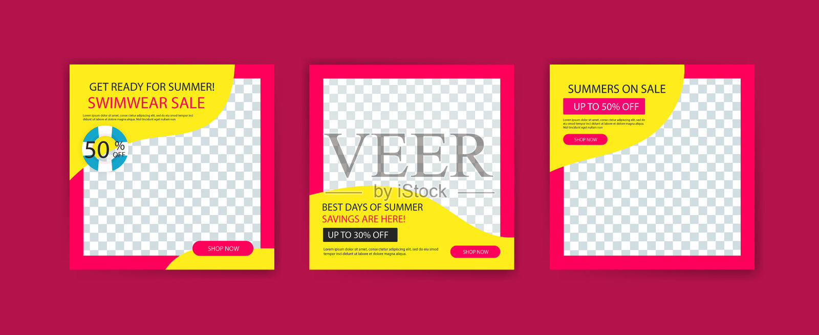 夏季销售社交媒体发帖模板设计模板素材