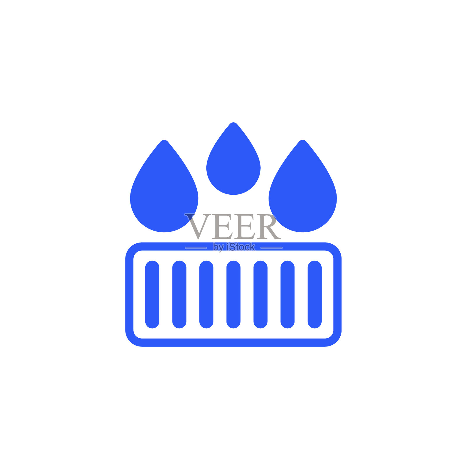 排水图标在白色插画图片素材