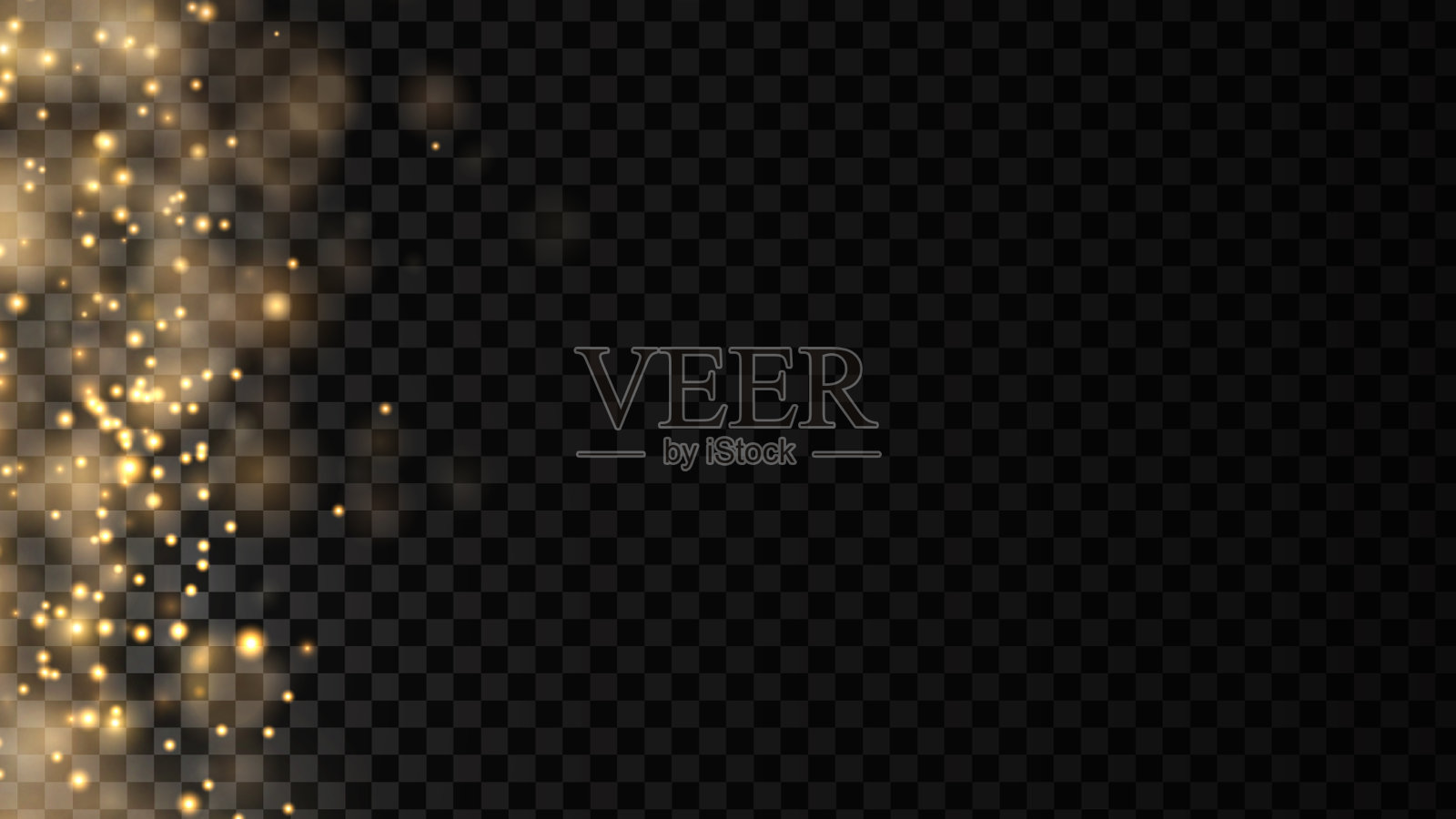 闪闪发光的金色魔尘粒子散光插画图片素材