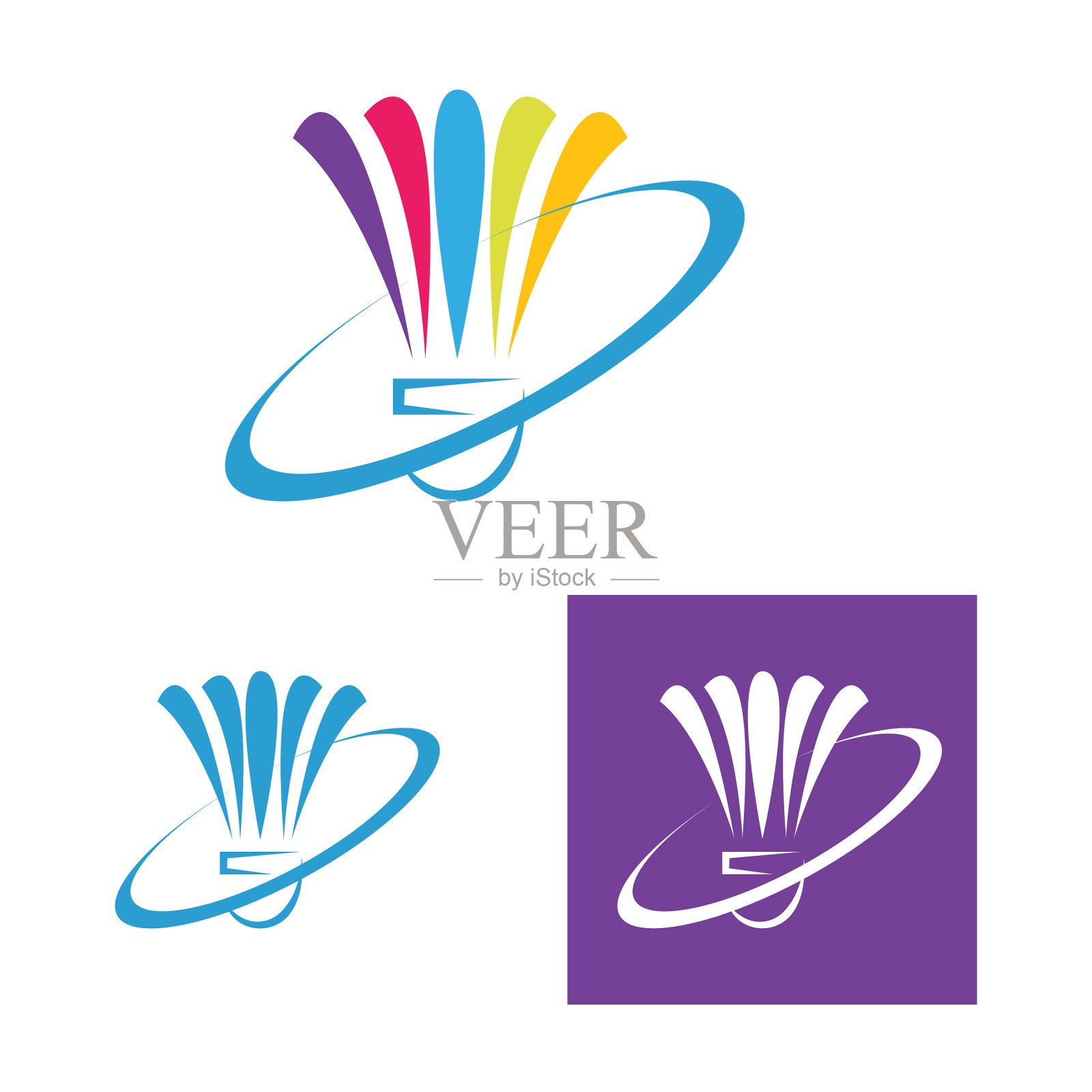 职业羽毛球运动团体冠军插画图片素材