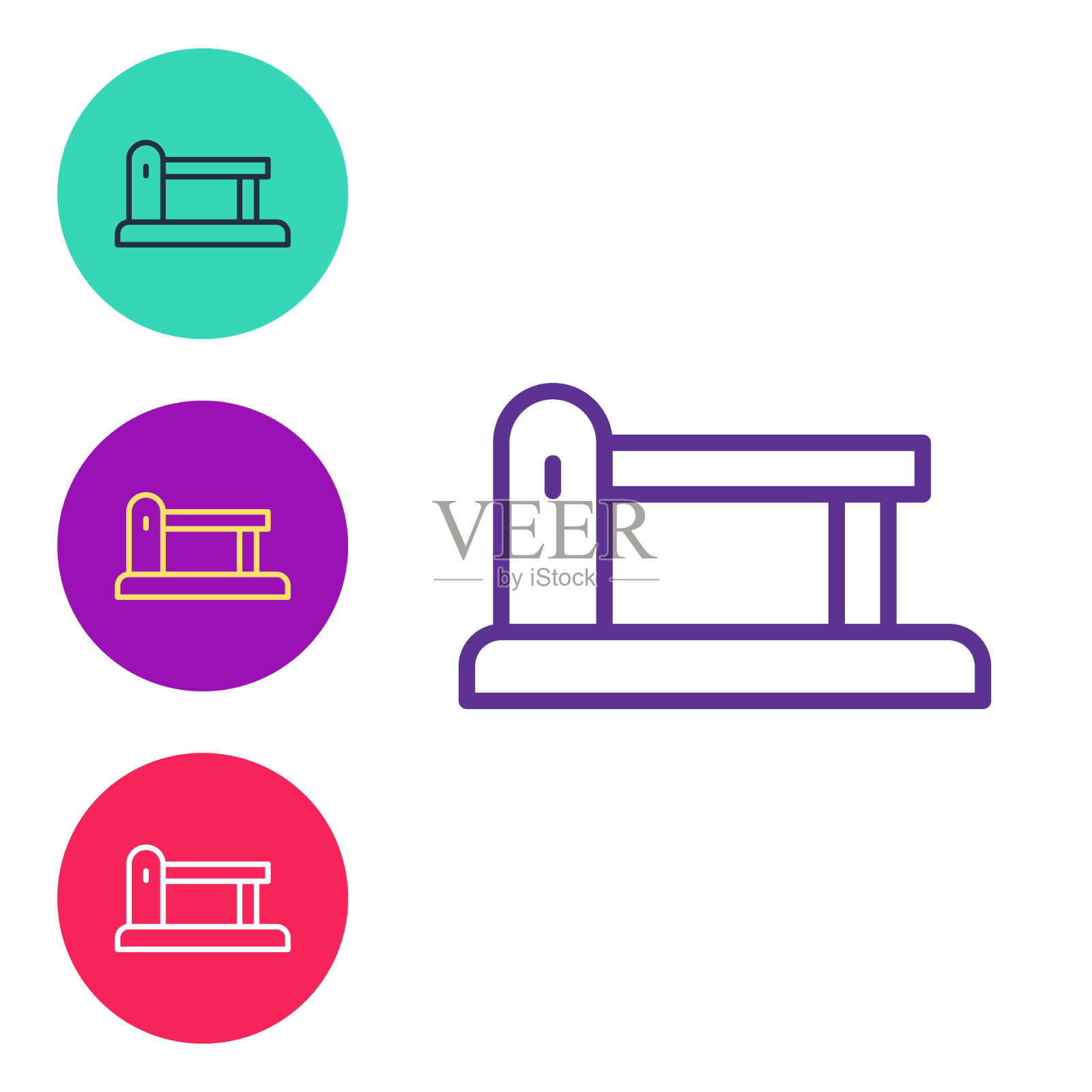 将线路铁路屏障图标隔离在白色上图标素材