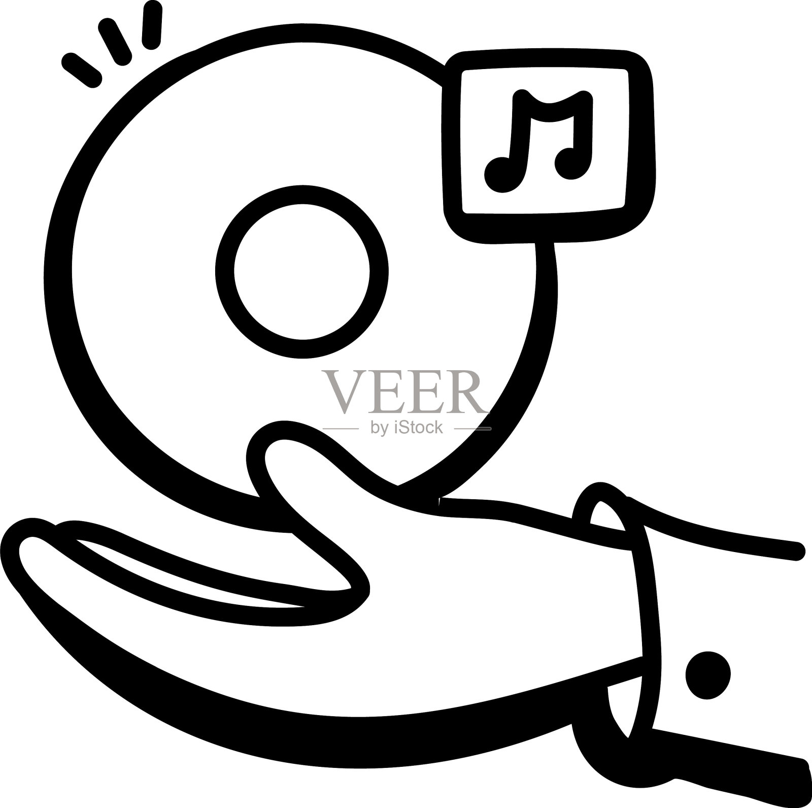 歌曲的cd插画图片素材