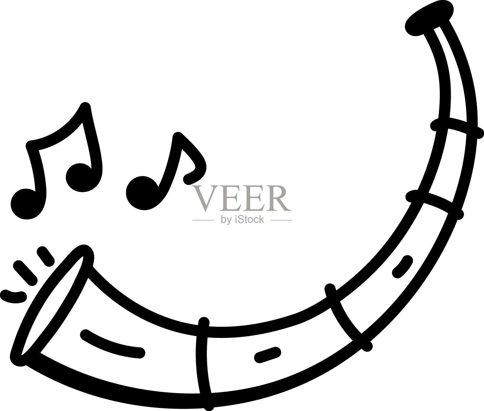 羊角号角插画图片素材