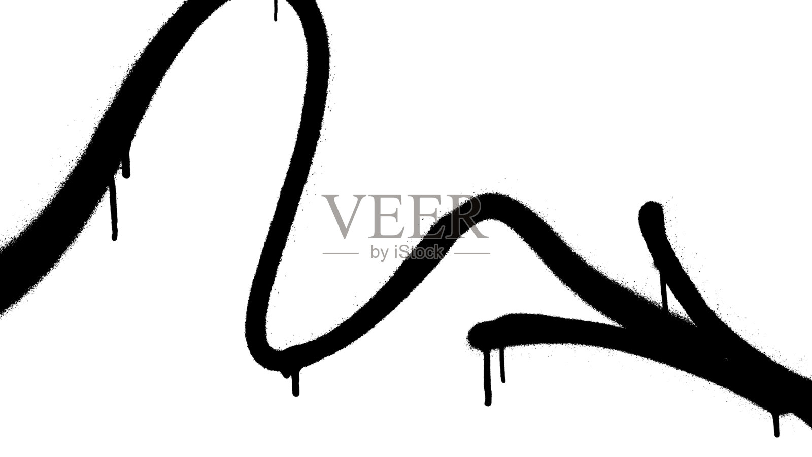 涂鸦箭头与过度喷涂的黑色在白色设计元素图片