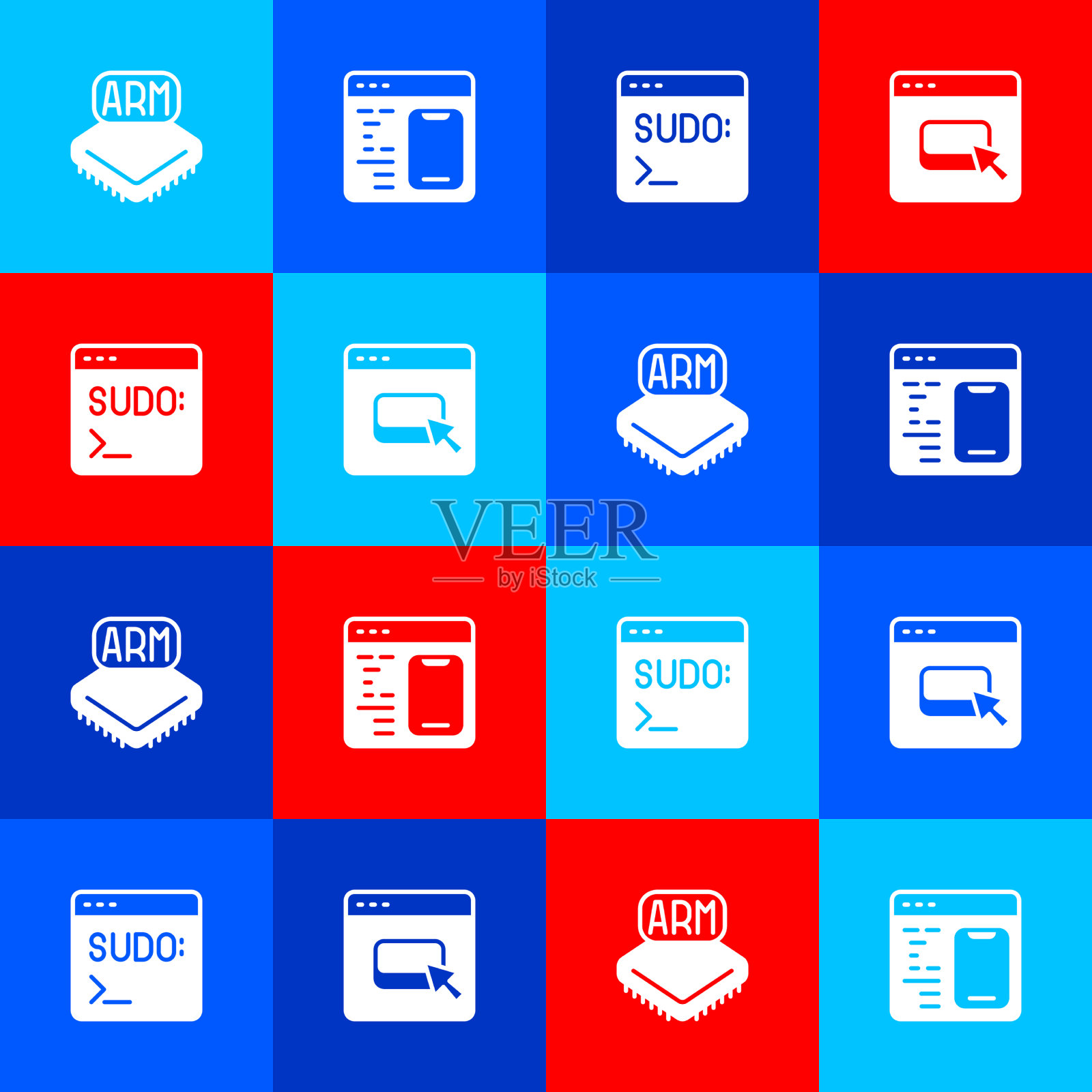 设置处理器软件代码终端和浏览器图标素材