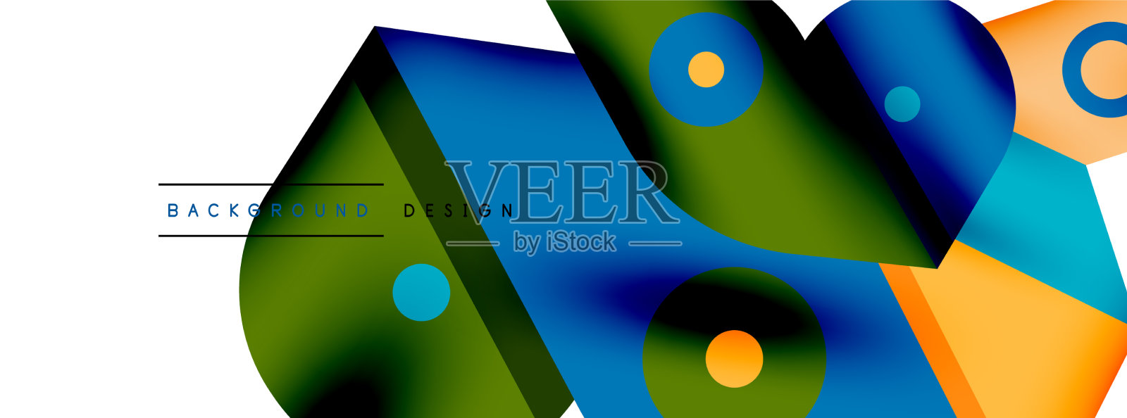 创意明亮的几何墙纸最小设计元素图片